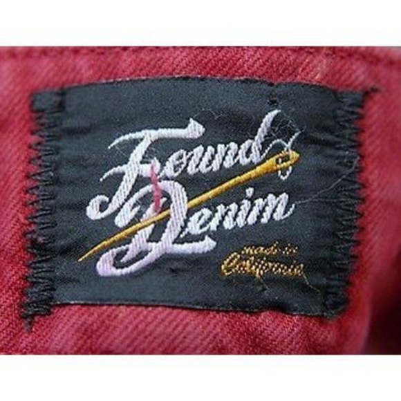 New Nordstrom Found Denim Red Francoise Mini Skirt - Picture 4 of 4